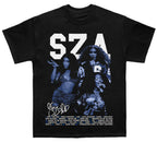 Vintage Portrait Graphic Cotton Streetwear T-Shirt with Retro-Inspired Front Artwork