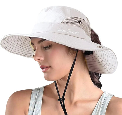 Wide Brim Straw Bucket Hat with Lightweight Woven Design for Beach and Outdoor Adventures