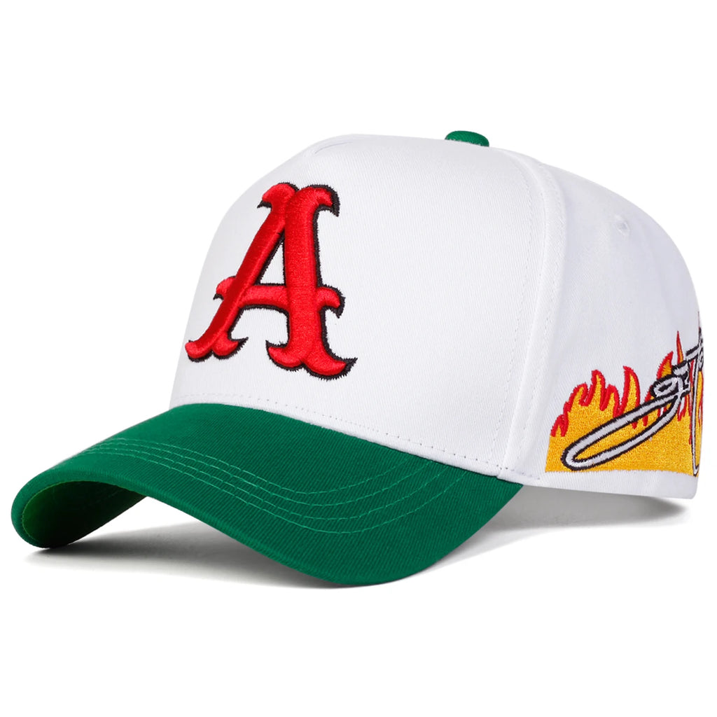Letter Embroidered Baseball Cap with Graphic Side Detail for Casual Streetwear Everyday Style