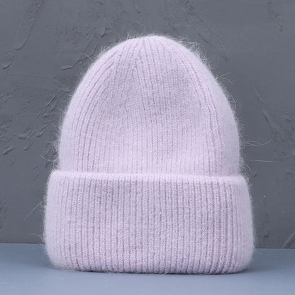 Soft Rabbit Fur Knit Beanie for Everyday Casual Outdoor Winter Fashion and Comfort Style