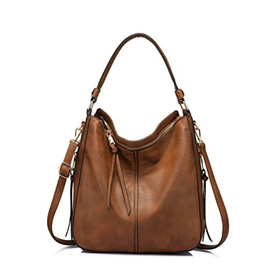 Soft Hobo Shoulder Crossbody Bag with Relaxed Large Capacity Design