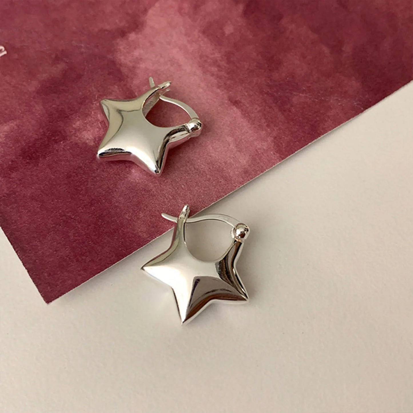 Celestial Star Hoop Earrings for Y2K Fairy Grunge and Alternative Fashion