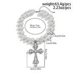 Layered Pearl Cross Necklace for Gothic Dark Feminine Y2K Fashion