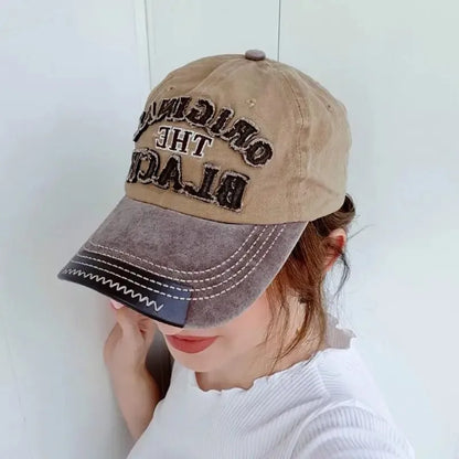Unisex Vintage Washed Baseball Cap with Embroidered Detail for Everyday Casual Streetwear Style