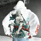 Anime Manga Graphic Oversized Hoodie With Japanese Streetwear Art Design