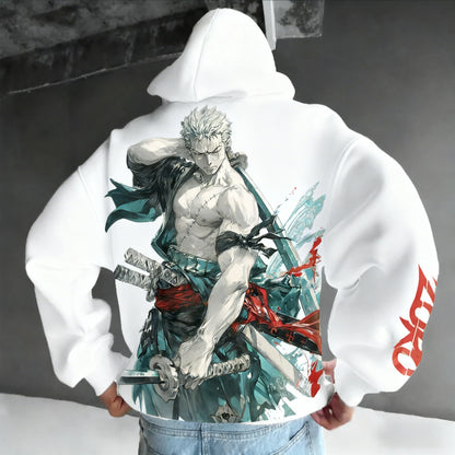 Anime Manga Graphic Oversized Hoodie With Japanese Streetwear Art Design