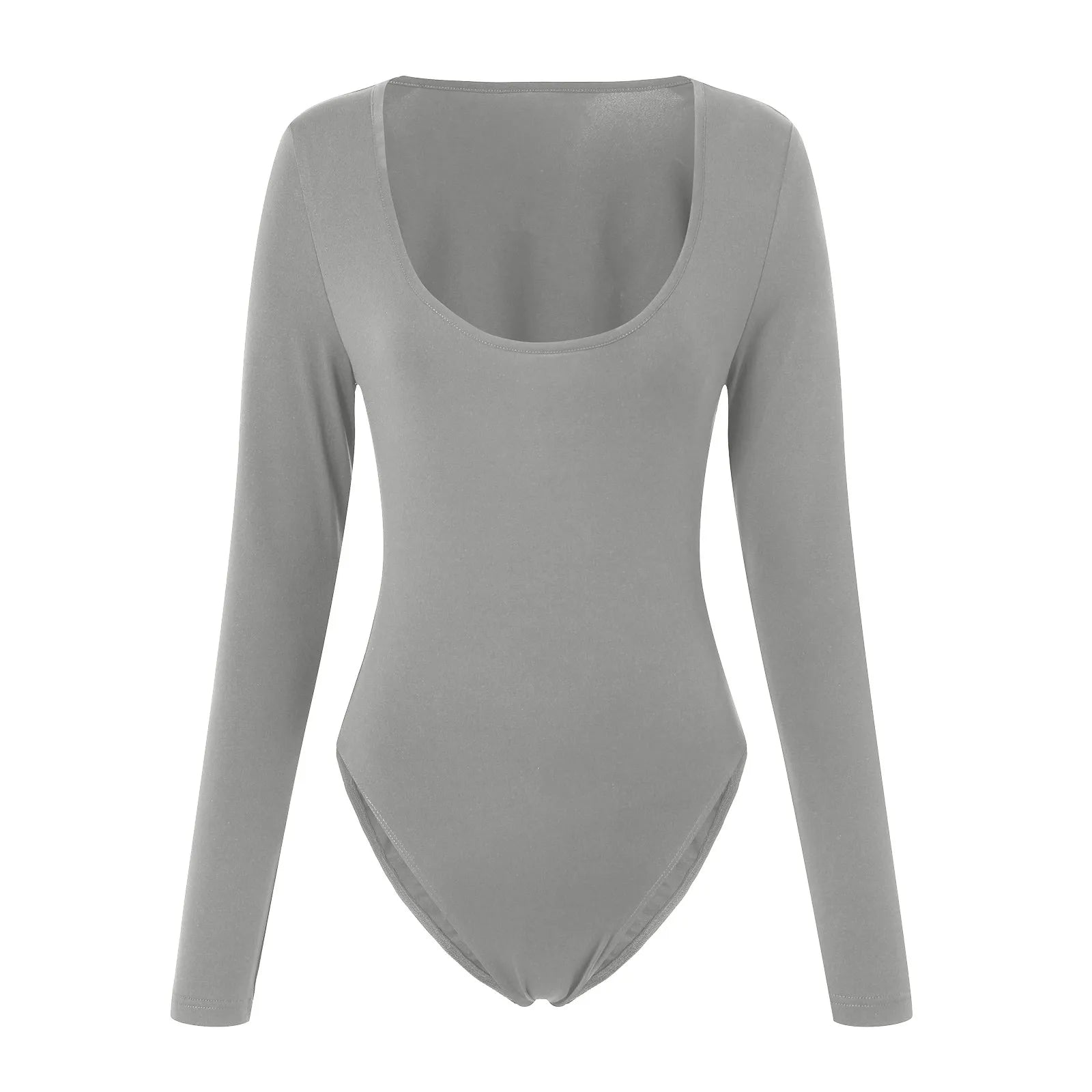 Long Sleeve Seamless Bodycon Bodysuit for Gothic and Alternative Layering