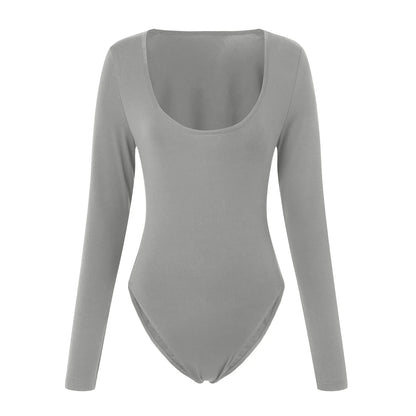 Long Sleeve Seamless Bodycon Bodysuit for Gothic and Alternative Layering