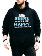 Kawaii Anime Humor Hoodie with Manga-Inspired Casual Streetwear Typography