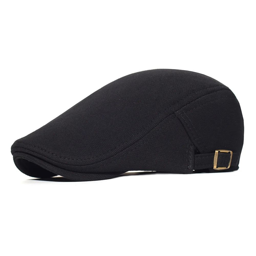 Classic Suede Flat Cap with Adjustable Fit for Everyday Casual Vintage Outdoor Style