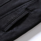 Men's Utility Inspired Button Front Jacket with Warm Lined Casual Streetwear Design