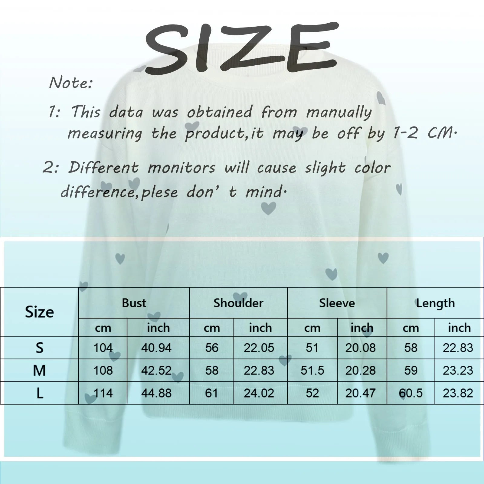 Women's Heart Pattern Relaxed Fit Knit Pullover Streetwear Sweater