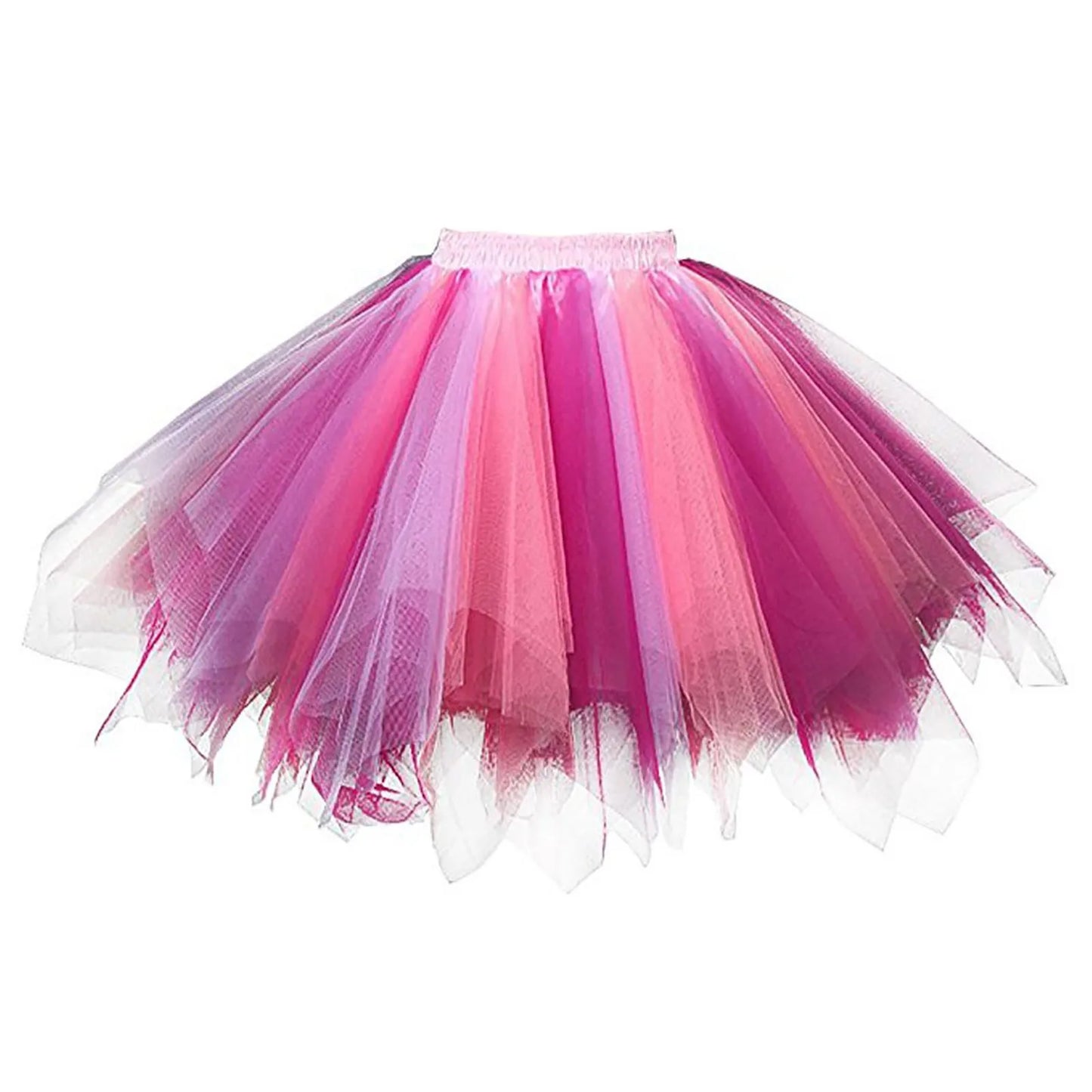 Layered Mesh Tutu Mini Skirt with Volume Pleats Festival Styling