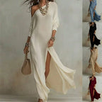 Soft Knit Maxi Dress with Relaxed Minimalist Fashion Aesthetic
