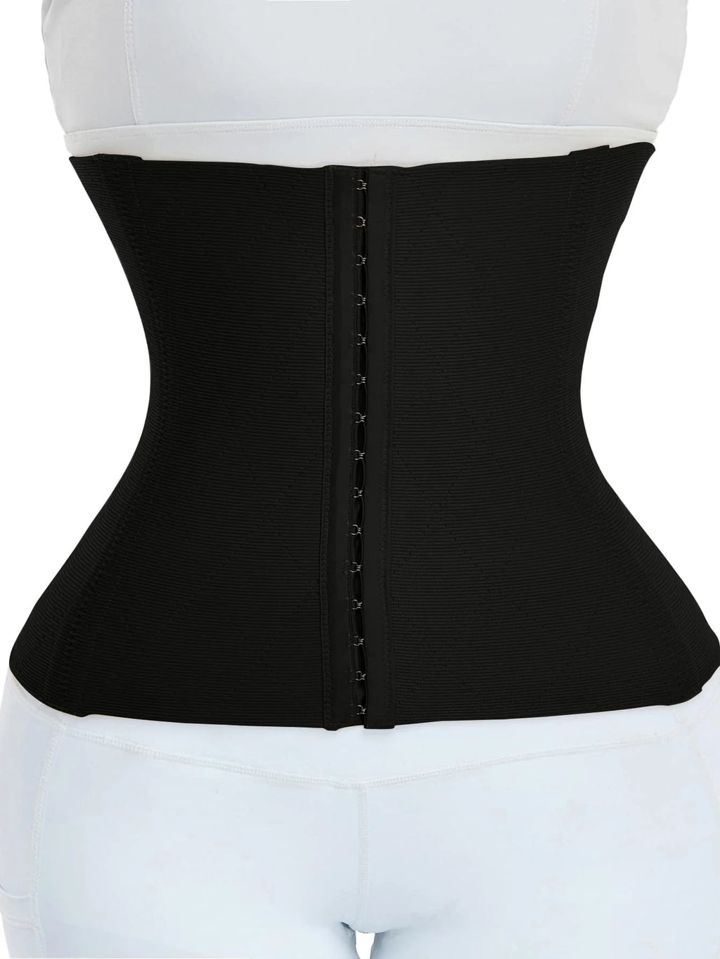 High-Stretch Waist Trainer Corset with Hook Front Closure and Sculpting Fit