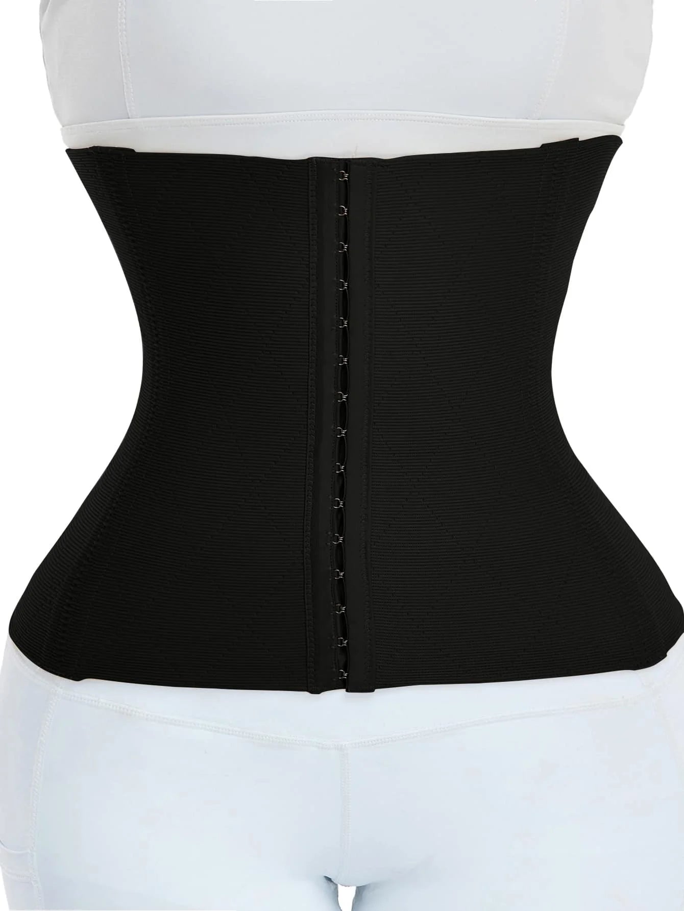 High-Stretch Waist Trainer Corset with Hook Front Closure and Sculpting Fit