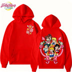 Anime Magical Streetwear Hoodie With Manga Inspired Graphic Artwork