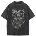 Vintage Gothic Streetwear Tee With Dark Manga-Inspired Graphic Artwork
