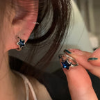Celestial Star Hoop Earrings for Y2K Fairy Grunge and Soft Goth Styling