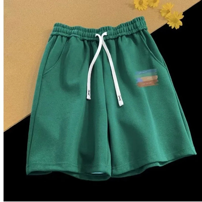 Relaxed Fit Drawstring Streetwear Shorts with Graphic Detail and Athletic Silhouette