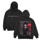 Dark Graphic Streetwear Hoodie with Relaxed Fit and Illustrated Back Print