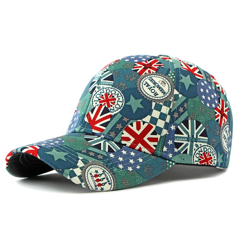 Graffiti Print Dad Cap Adjustable Curved Brim Casual Streetwear Baseball Hat