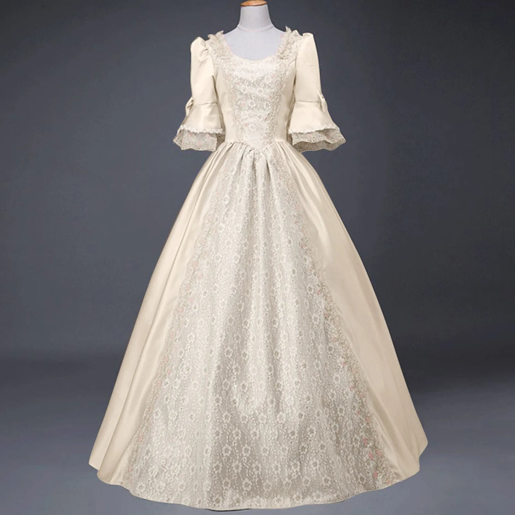 Victorian Inspired Lace Trim Formal Alternative Fashion Ball Gown