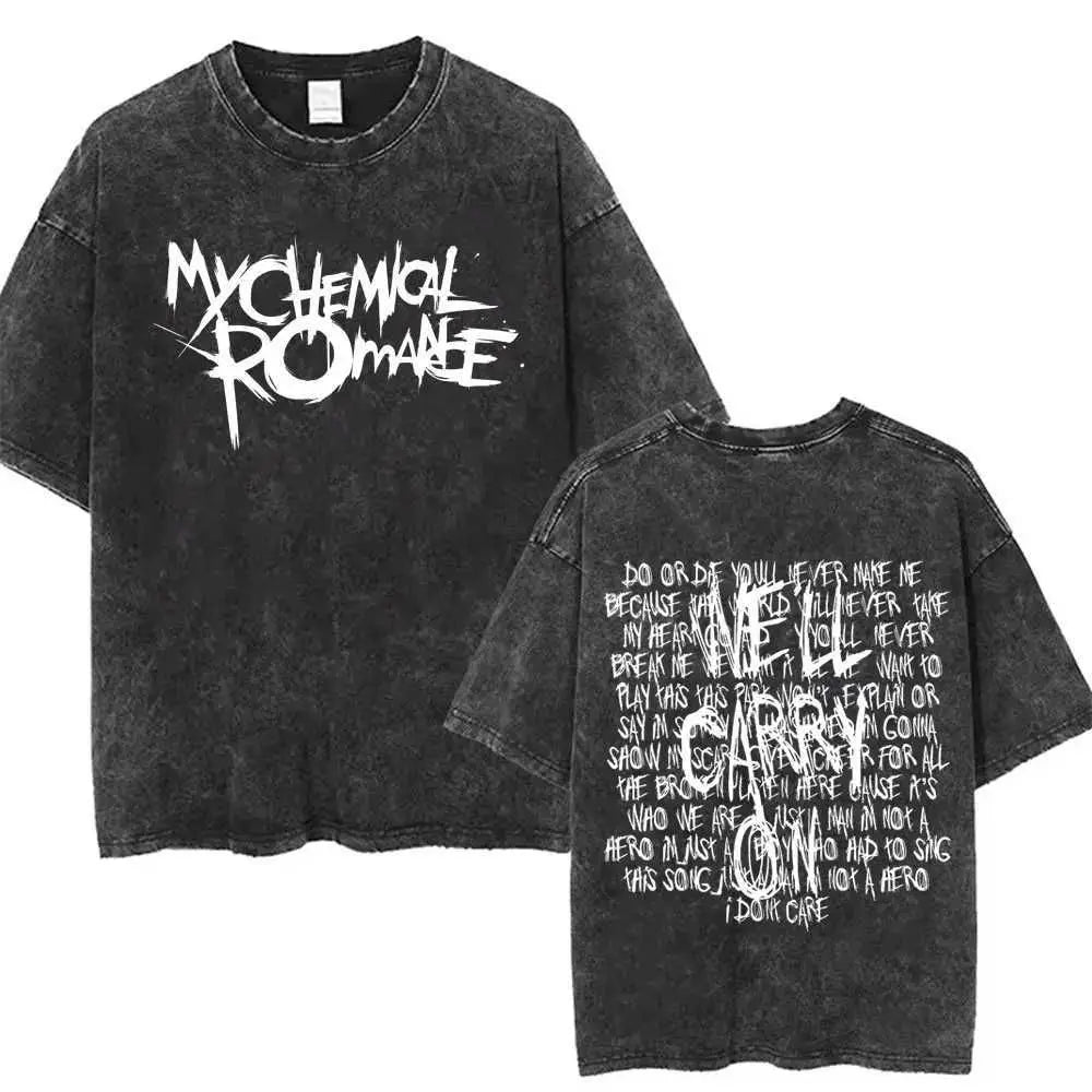 Vintage Alternative Graphic Tee With Anime Goth Streetwear Typography Design