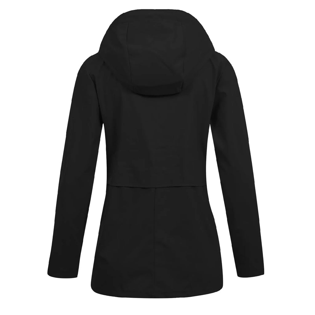 Women's Hooded Windbreaker Jacket with Zip Front Lightweight Everyday Outdoor Streetwear Style