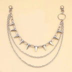 Layered Spike Chain Belt Accessory for Punk, Grunge and Gothic Outfits
