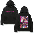 Oversized Anime Hoodie with Manga Character Streetwear Collage Design