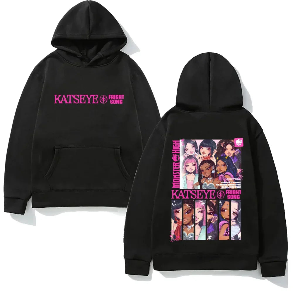 Oversized Anime Hoodie with Manga Character Streetwear Collage Design