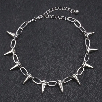 Spike Choker Necklace for Punk Gothic and Alternative Fashion Looks