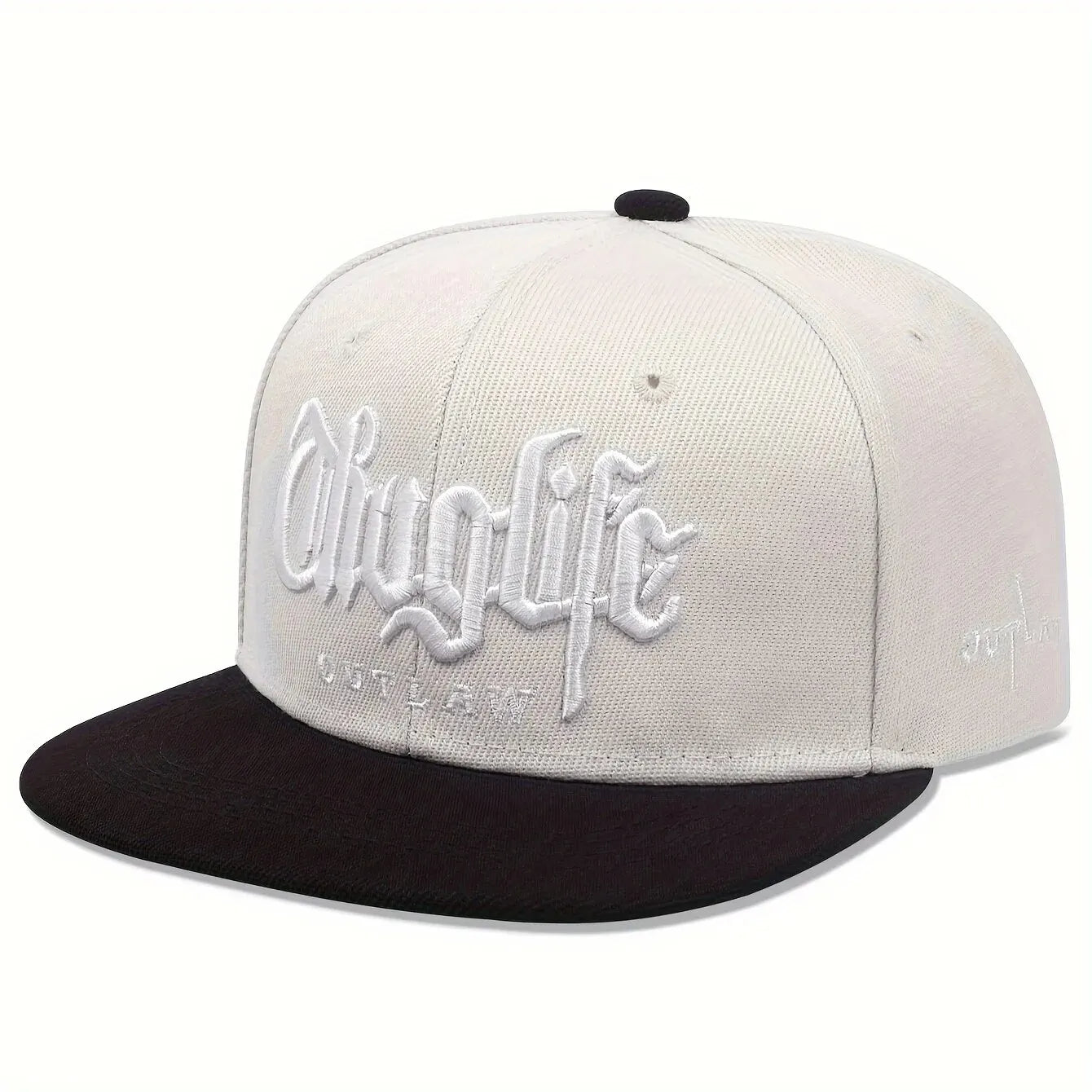 Embroidered Flat Brim Snapback Cap Adjustable Hip Hop Streetwear Baseball Hat