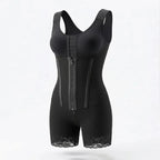 Structured Wide-Strap Shaping Bodysuit with Dual Front Closure