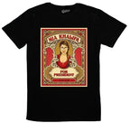 Vintage Poster Graphic Cotton T-Shirt with Retro Campaign Style Streetwear Design