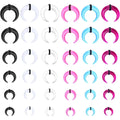 Mixed Septum and Horseshoe Ring Set for Alternative Body Styling