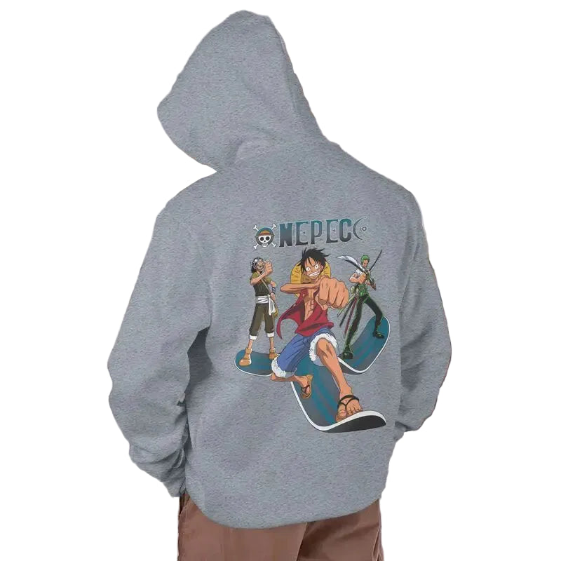 Retro Anime Streetwear Hoodie with Vintage Manga Graphic Artwork