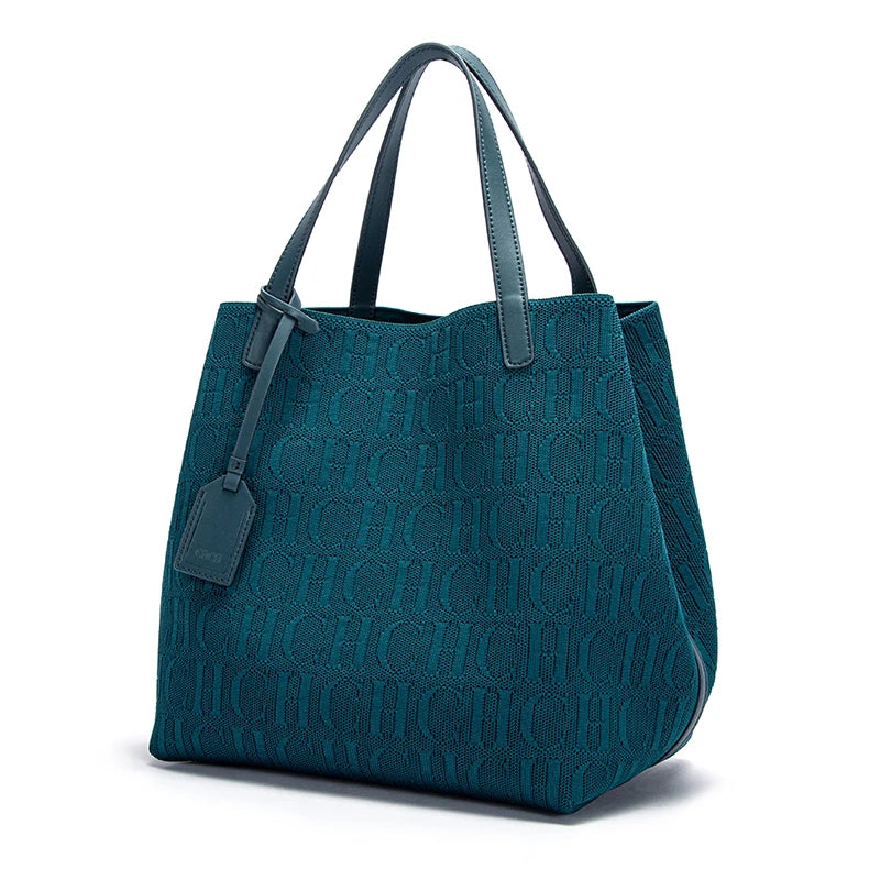Large Capacity Nylon Tote Bag with Minimalist Commuter Shoulder Design
