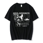 Minimalist Anime Panel Oversized Urban Streetwear Graphic Tee
