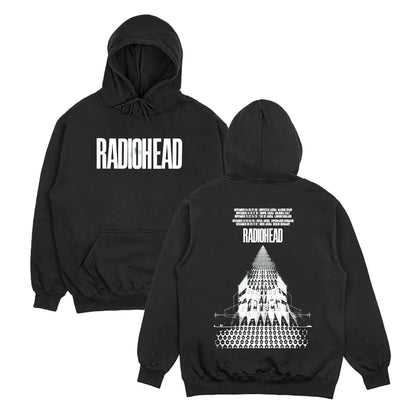 Vintage Tour Style Graphic Hoodie with Relaxed Streetwear Fit and Back Artwork