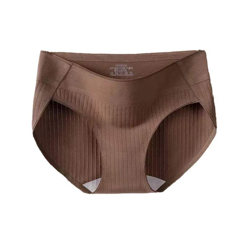 3-Piece Seamless Ribbed Mid-Rise Brief Set in Earthy Neutrals