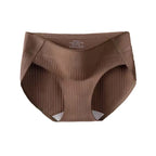 3-Piece Seamless Ribbed Mid-Rise Brief Set in Earthy Neutrals