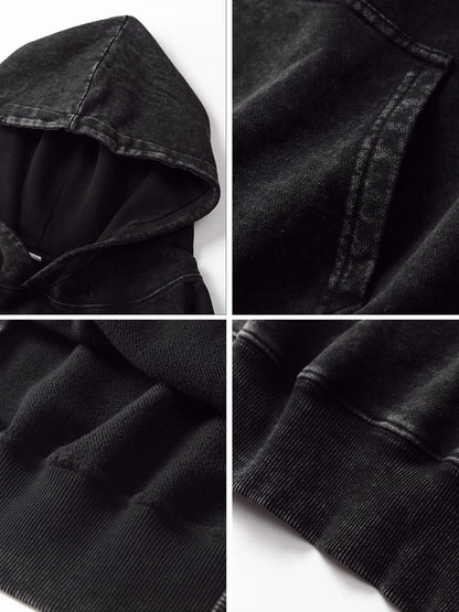 Oversized Gothic Skull Graphic Hoodie With Anime Streetwear Influence