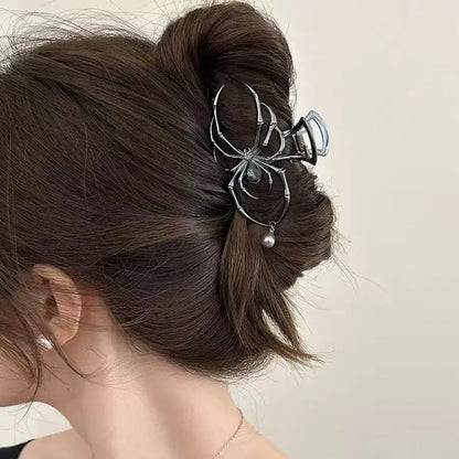 Gothic Spider Hair Claw Clip Y2K Alternative Statement Fashion Accessory