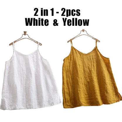 Relaxed V-Neck Camisole Tank Top with Lightweight Everyday Streetwear Styling