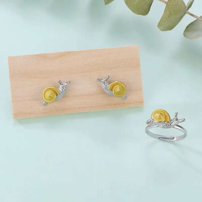 Whimsical Snail Stud Earrings for Fairy Grunge and Nature Inspired Styling