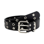 Double Row Star Rivet Belt for Punk Gothic Y2K Streetwear Fashion
