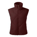 Women's Quilted Sleeveless Puffer Vest Relaxed Lightweight Streetwear Layering Waistcoat
