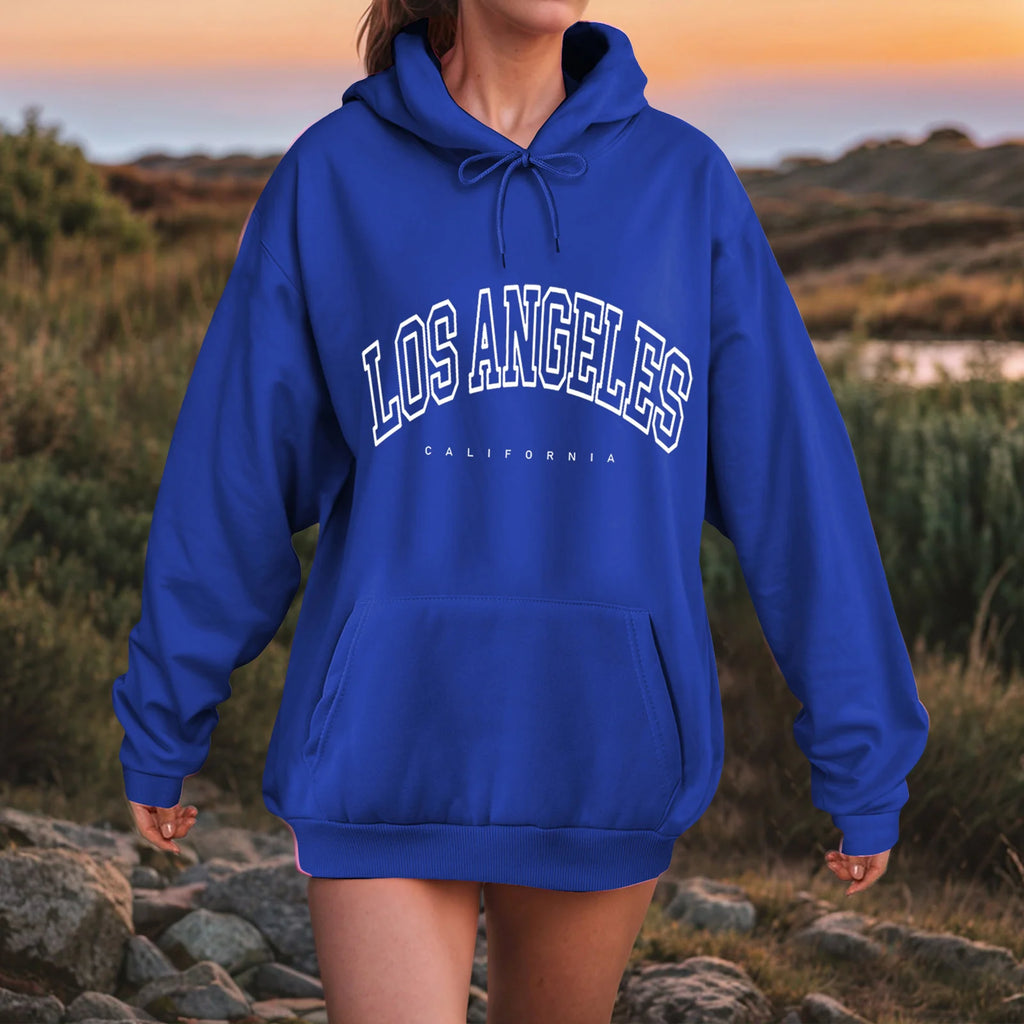 Oversized Collegiate Graphic Hoodie with Relaxed Fit for Everyday Streetwear